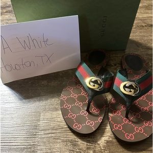 Gucci GG thong Web sandal